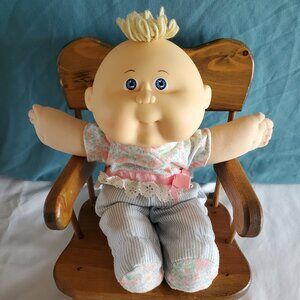 Vintage Cabbage Patch Kids "Bean Butt" Preemie Doll with wheat tuft of hair